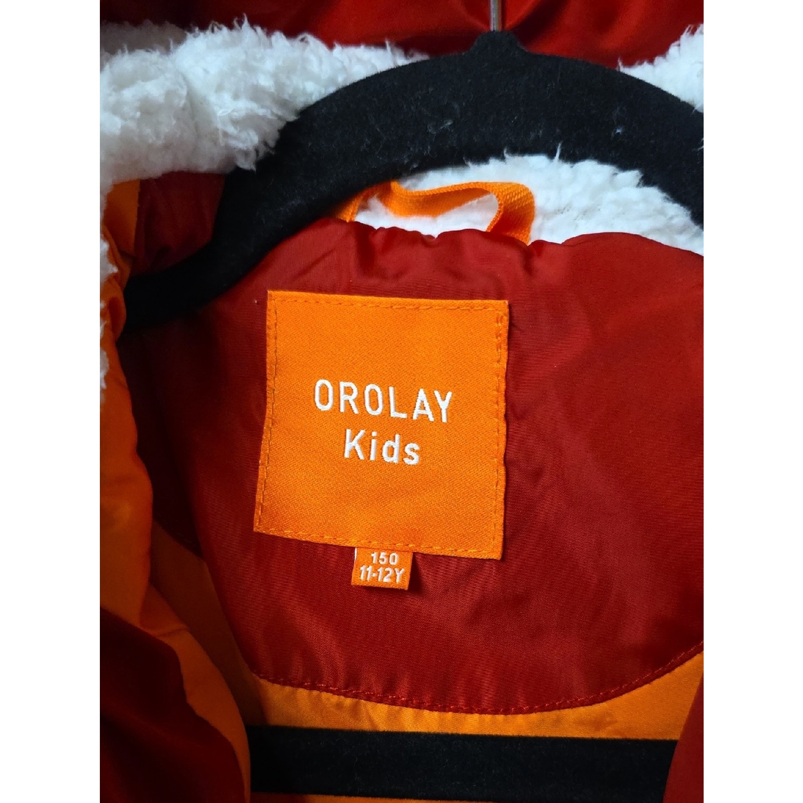 Orolay Thickened Down Red Puffer Jacket With Hood Kids Size Small — image 4 of 8